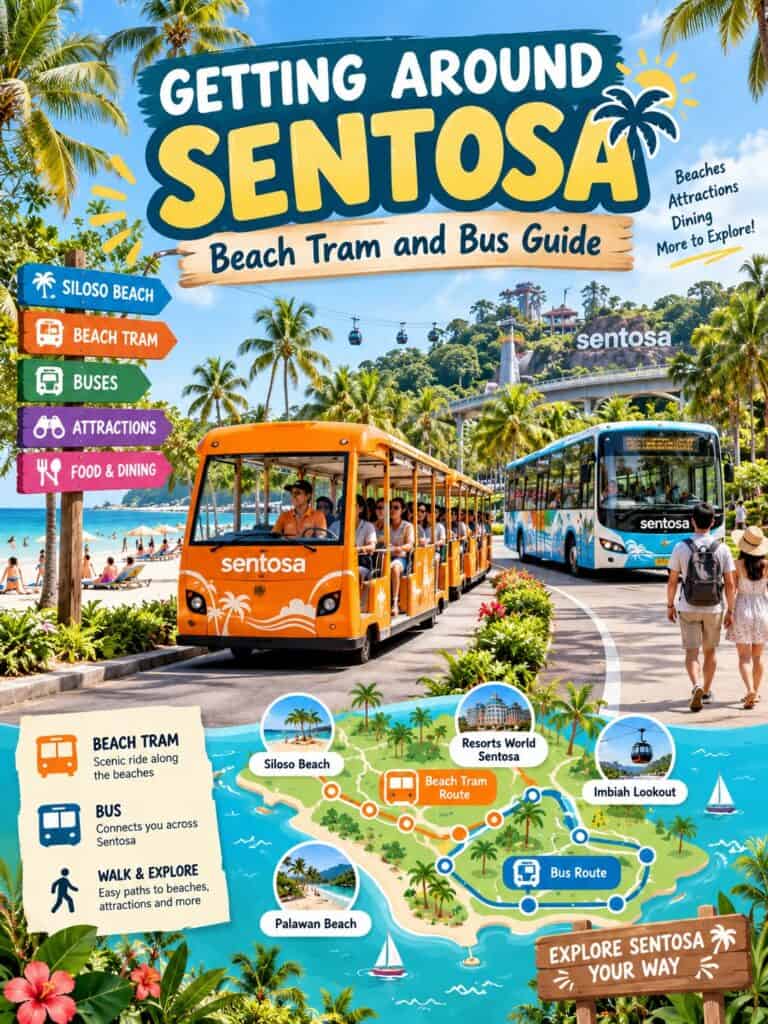 Getting Around Sentosa: Beach Tram and Bus Guide